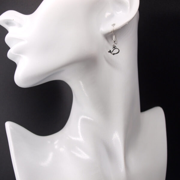 Boucles d'oreilles acier inoxydable baleine AI-257