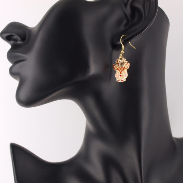 Boucles d'oreilles acier inoxydable renne de Noël AIG-203