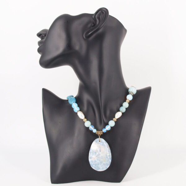 Collier aigue marine AM-104
