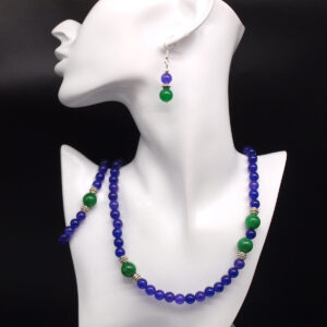 Parure améthyste et jade vert AY-301 femme