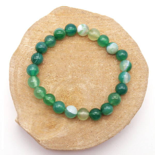 Bracelet agate verte AG-209