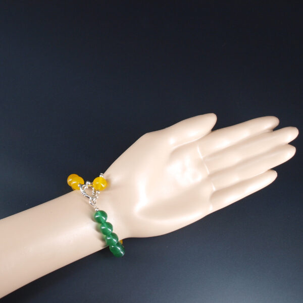 Bracelet jade vert et jaune JD-105 – Image 5