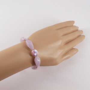 bracelet késhi quartz rose K-108