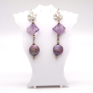 Boucles d'oreilles améthyste késhi AY-101