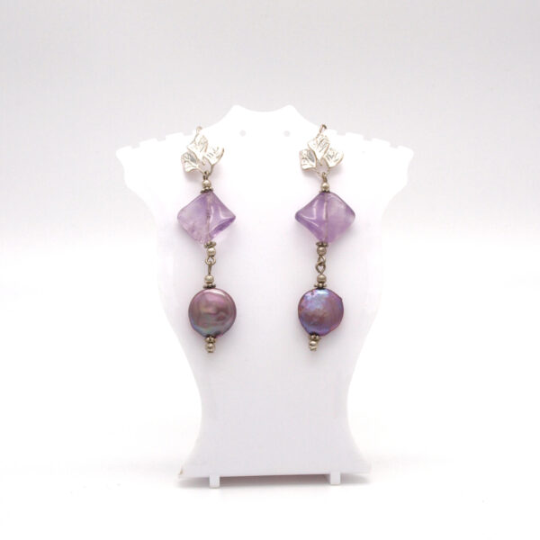 Boucles d'oreilles améthyste késhi AY-101
