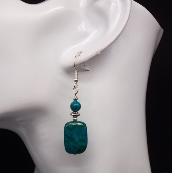 Parure chrysocolle et jaspe bleu CH-301 femme