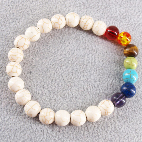 Bracelet howlite 7 chakras HW-202