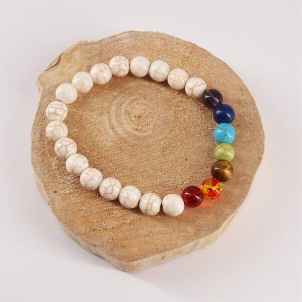 Bracelet howlite 7 chakras HW-202