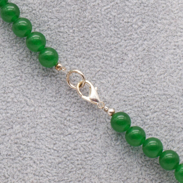 Collier jade vert, aventurine et agate veinée JD-101 51cm femme