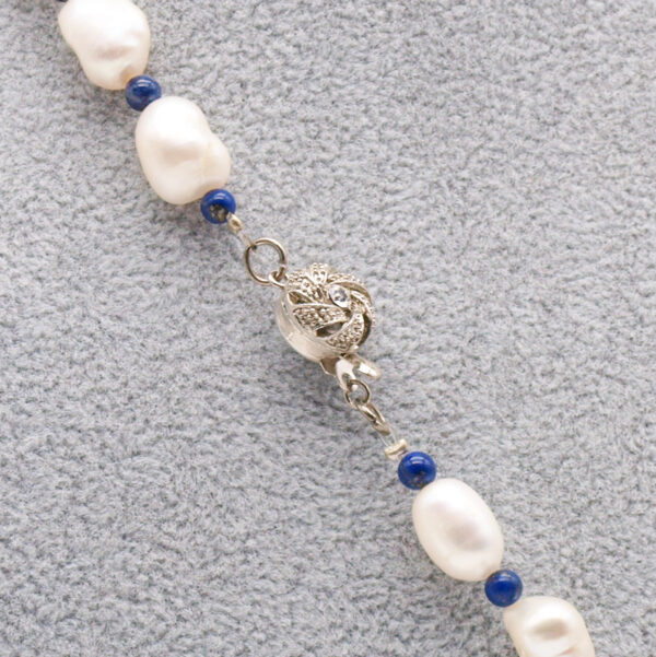Collier lapis lazuli et késhi LZ-101