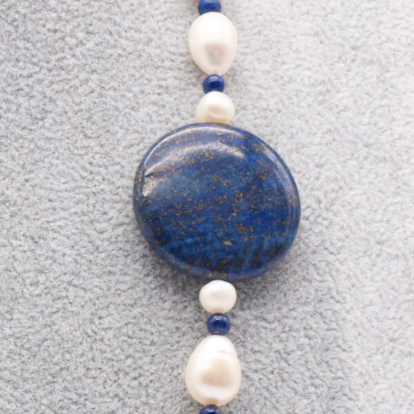 Collier lapis lazuli et késhi LZ-101