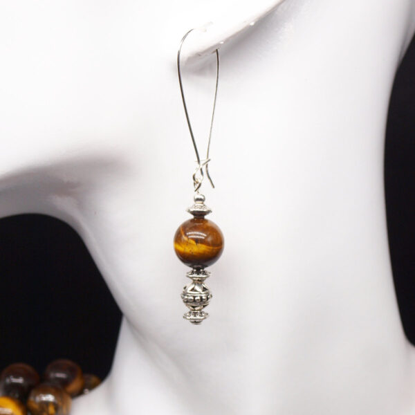 Parure œil de tigre et agate blanche OT-301