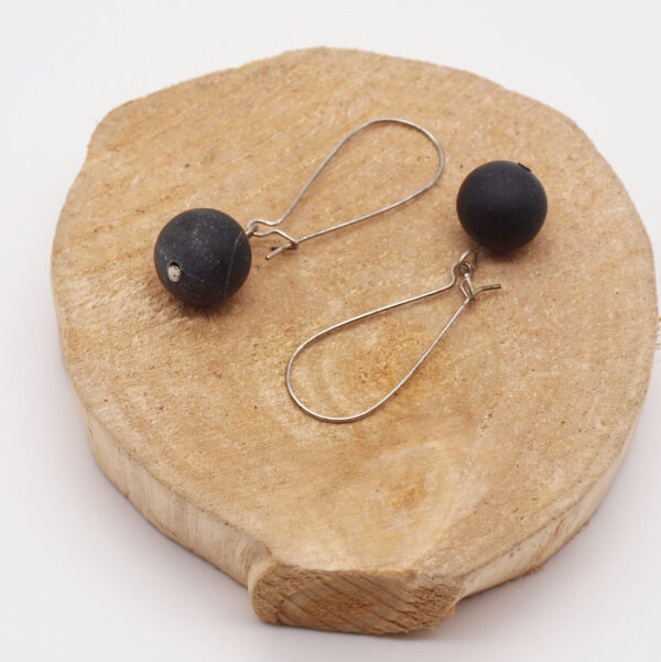 Boucles d'oreilles onyx OX-103