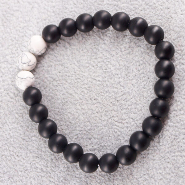 Bracelet onyx et howlite OX-202