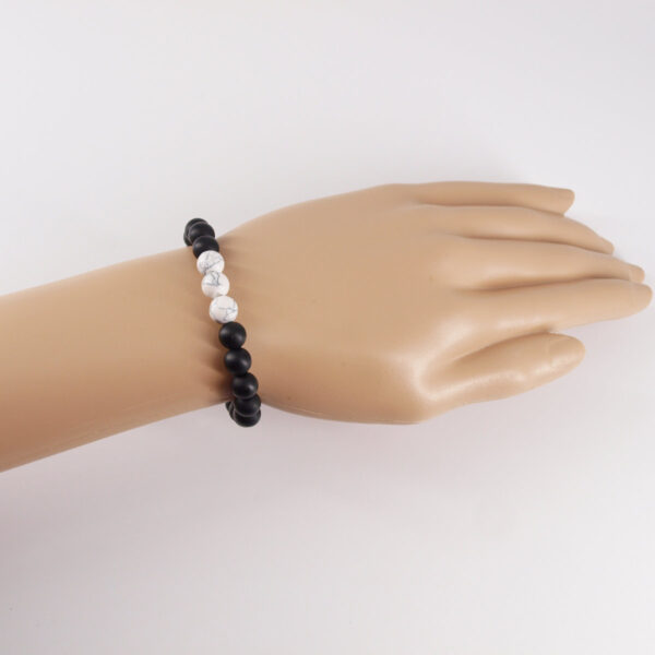 Bracelet onyx et howlite OX-202