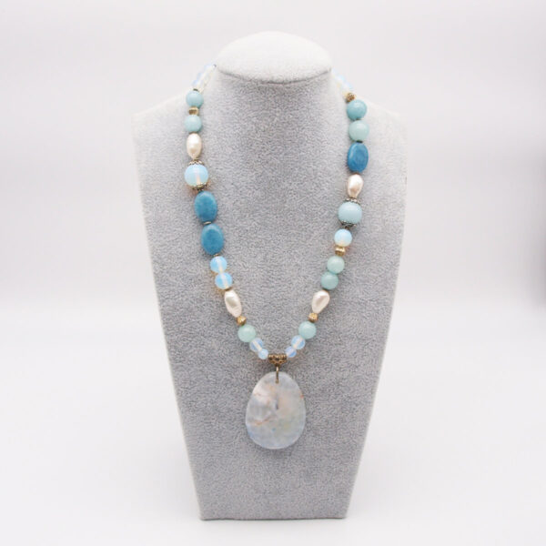 Collier aigue marine AM-104