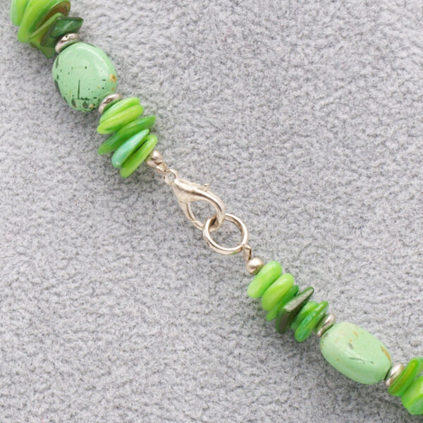 Collier jade vert et cristal JD-103