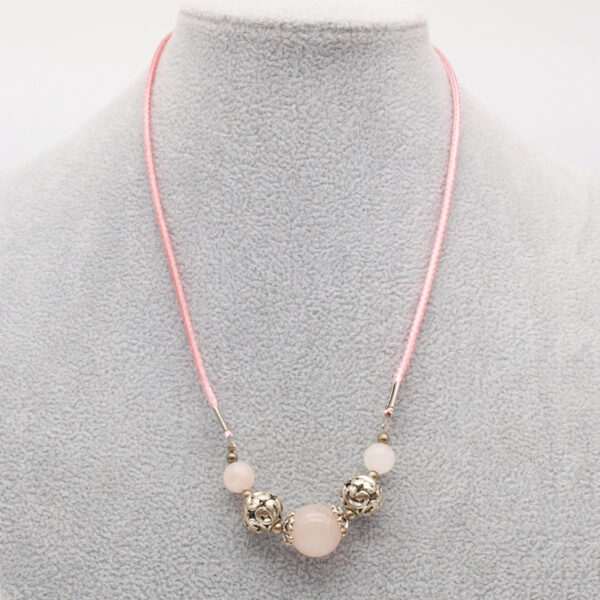 Collier quartz rose Q-100