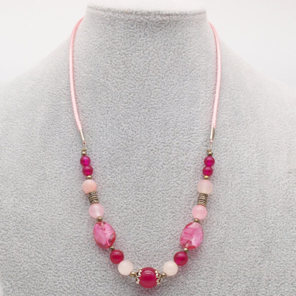 Collier quartz rose Q-102