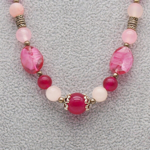Collier quartz rose Q-102