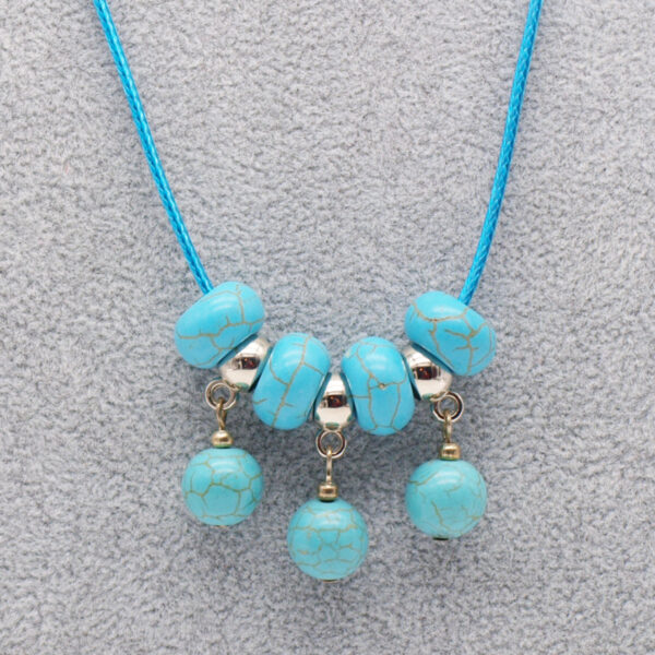 collier turquoise TC-103 47cm femme