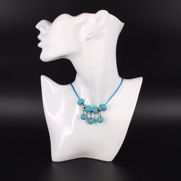 collier turquoise TC-103 47cm femme