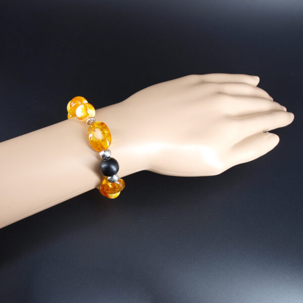 Parure ambre jaune caramel AC-301